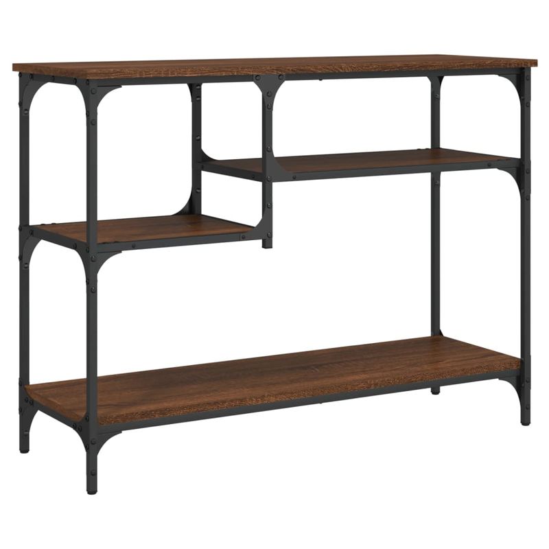 Casa si Gradina - Mobilier - Comode si corpuri - Console - Masuta consola cu rafturi, stejar maro, 100x35x75 cm - Infinity.ro