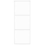 Casa si Gradina - Constructii - Usi interior, exterior si garaj - Usi garaj - Usa glisanta, alb, 76x205 cm, sticla securizata/aluminiu, model 2 bare orizontale - Infinity.ro