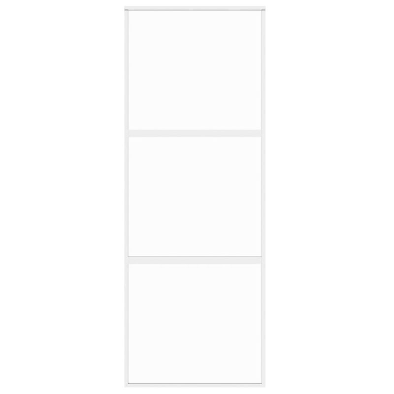 Casa si Gradina - Constructii - Usi interior, exterior si garaj - Usi garaj - Usa glisanta, alb, 76x205 cm, sticla securizata/aluminiu, model 2 bare orizontale - Infinity.ro