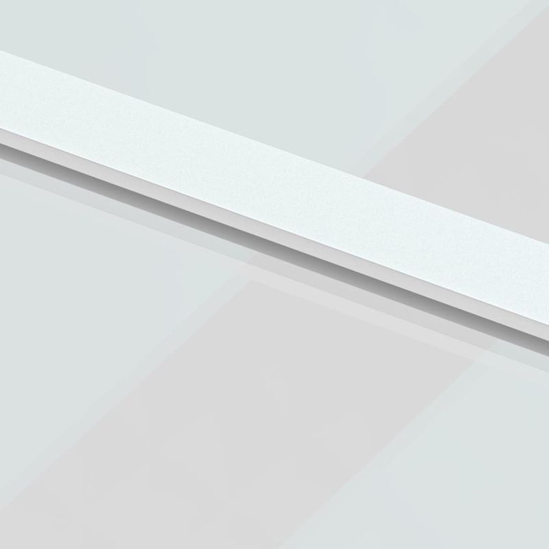 Casa si Gradina - Constructii - Usi interior, exterior si garaj - Usi garaj - Usa glisanta, alb, 76x205 cm, sticla securizata/aluminiu, model 2 bare orizontale - Infinity.ro