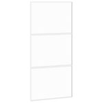 Casa si Gradina - Constructii - Usi interior, exterior si garaj - Usi garaj - Usa glisanta, alb, 102,5x205 cm, sticla securizata/aluminiu, model 2 bare orizontale - Infinity.ro