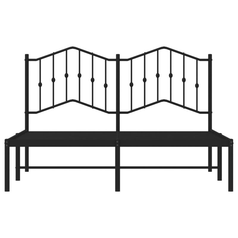 Casa si Gradina - Mobilier - Paturi si accesorii - Paturi - Cadru de pat metalic cu tablie, negru, 140x200 cm - Infinity.ro