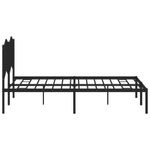 Casa si Gradina - Mobilier - Paturi si accesorii - Paturi - Cadru de pat metalic cu tablie, negru, 140x200 cm - Infinity.ro