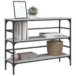 Casa si Gradina - Mobilier - Comode si corpuri - Console - Masuta consola, gri sonoma, 100x32x75 cm, lemn prelucrat - Infinity.ro