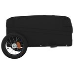Sport si Outdoor - Ciclism - Accesorii pentru biciclete - Remorci biciclete - Remorca pentru biciclete, negru, 30 kg, fier, mărime 122x52.5x42.5 cm - Infinity.ro