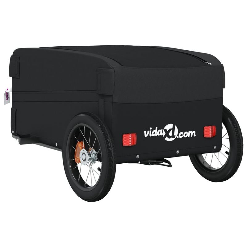 Sport si Outdoor - Ciclism - Accesorii pentru biciclete - Remorci biciclete - Remorca pentru biciclete, negru, 30 kg, fier, mărime 122x52.5x42.5 cm - Infinity.ro