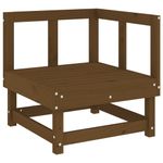 Casa si Gradina - Gradina si terasa - Mobilier exterior - Canapele si fotolii gradina - Canapea de colt pentru gradina, maro miere, lemn masiv de pin - Infinity.ro