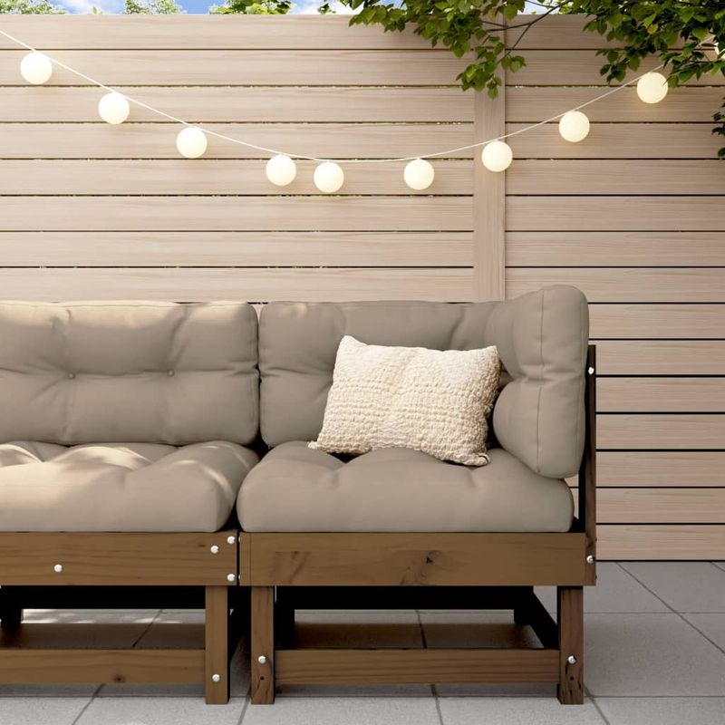 Casa si Gradina - Gradina si terasa - Mobilier exterior - Canapele si fotolii gradina - Canapea de colt pentru gradina, maro miere, lemn masiv de pin - Infinity.ro