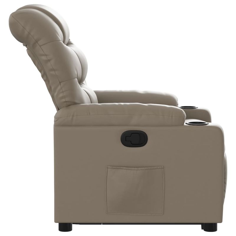Casa si Gradina - Mobilier - Scaune si fotolii - Fotolii - Fotoliu rabatabil cu ridicare, cappuccino, piele ecologica - Infinity.ro