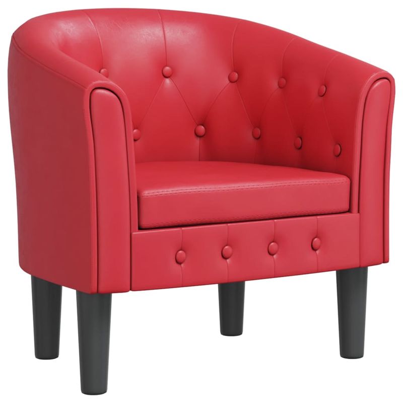 Casa si Gradina - Mobilier - Scaune si fotolii - Fotolii - Fotoliu tip cuva, rosu, piele ecologica - Infinity.ro
