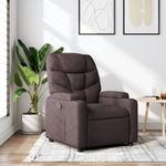 Casa si Gradina - Mobilier - Scaune si fotolii - Fotolii - Fotoliu rabatabil, maro inchis, material textil - Infinity.ro