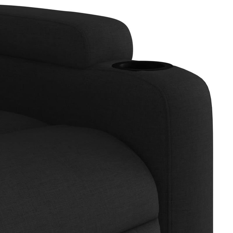 Casa si Gradina - Mobilier - Scaune si fotolii - Fotolii - Fotoliu rabatabil cu ridicare pe verticala, negru, textil - Infinity.ro