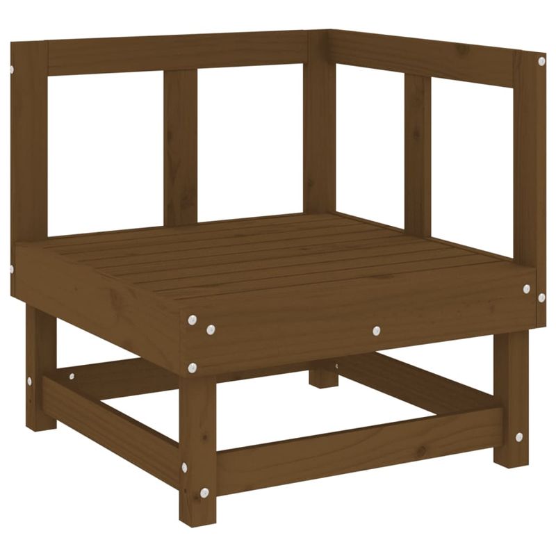 Casa si Gradina - Gradina si terasa - Mobilier exterior - Canapele si fotolii gradina - Canapele coltar gradina , 2 buc., maro miere, lemn masiv de pin - Infinity.ro