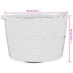 Market - Spalare si intretinere rufe - Uscatoare de rufe si accesorii - Cos de rufe, gri și alb, diametru 60x36 cm, bumbac - Infinity.ro