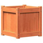 Casa si Gradina - Gradinarit si plante - Plante si ghivece - Ghivece si suporturi - Jardiniere de gradina, 2 buc., maro ceruit, lemn masiv de pin - Infinity.ro