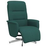 Casa si Gradina - Mobilier - Scaune si fotolii - Fotolii - Fotoliu rabatabil cu suport de picioare, verde inchis, textil - Infinity.ro