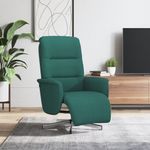 Casa si Gradina - Mobilier - Scaune si fotolii - Fotolii - Fotoliu rabatabil cu suport de picioare, verde inchis, textil - Infinity.ro