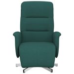 Casa si Gradina - Mobilier - Scaune si fotolii - Fotolii - Fotoliu rabatabil cu suport de picioare, verde inchis, textil - Infinity.ro