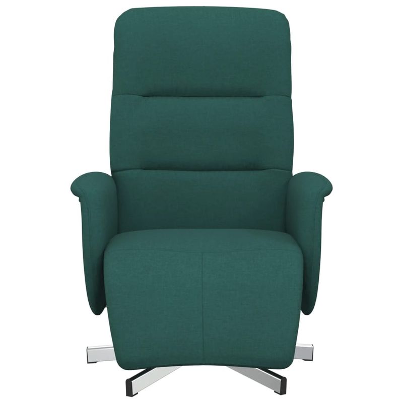 Casa si Gradina - Mobilier - Scaune si fotolii - Fotolii - Fotoliu rabatabil cu suport de picioare, verde inchis, textil - Infinity.ro