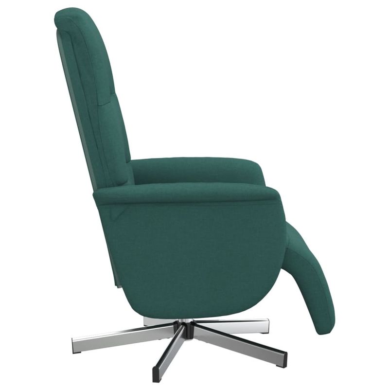 Casa si Gradina - Mobilier - Scaune si fotolii - Fotolii - Fotoliu rabatabil cu suport de picioare, verde inchis, textil - Infinity.ro
