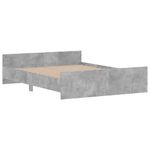 Casa si Gradina - Mobilier - Paturi si accesorii - Paturi - Cadru de pat cu tablie la cap/picioare, gri beton, 150x200 cm - Infinity.ro