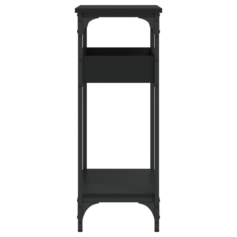 Casa si Gradina - Mobilier - Comode si corpuri - Console - Masuta consola cu raft, negru, 75x29x75 cm, lemn prelucrat - Infinity.ro