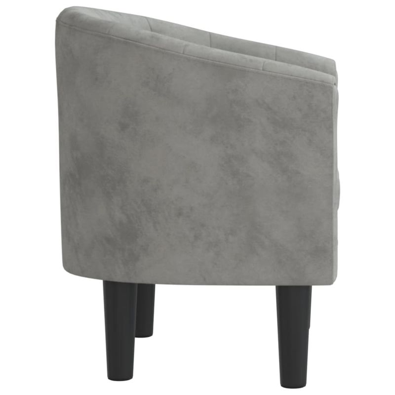 Casa si Gradina - Mobilier - Scaune si fotolii - Fotolii - Fotoliu tip cuva, gri deschis, catifea - Infinity.ro