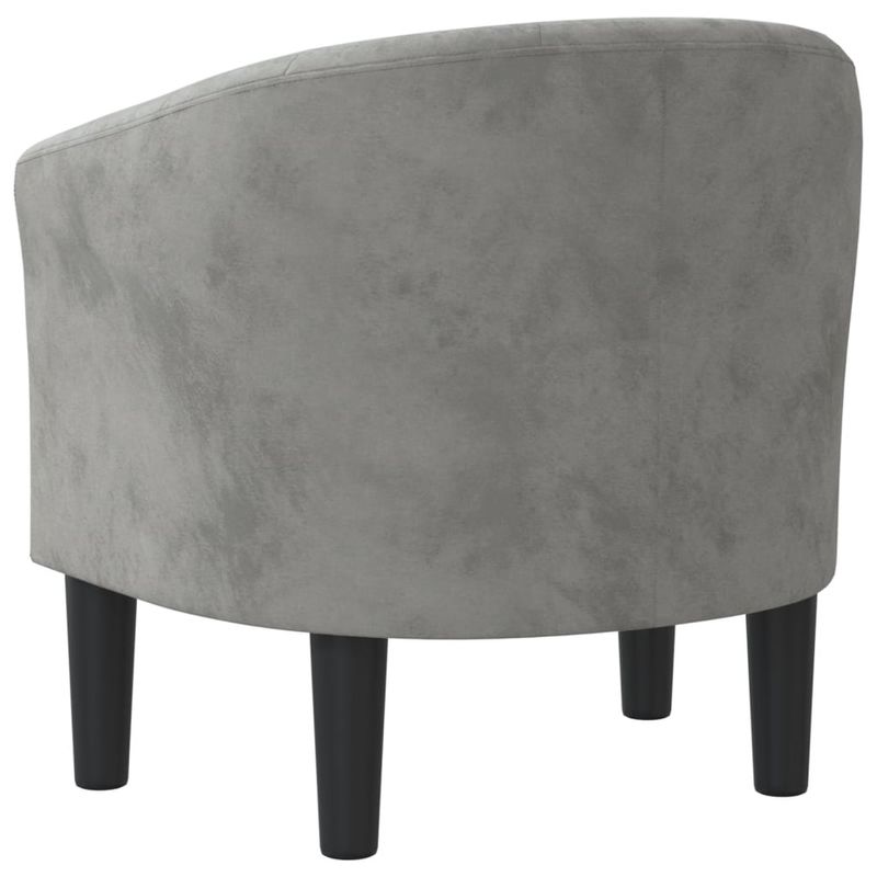 Casa si Gradina - Mobilier - Scaune si fotolii - Fotolii - Fotoliu tip cuva, gri deschis, catifea - Infinity.ro