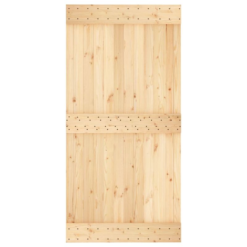 Casa si Gradina/Constructii/Usi interior, exterior si garaj/Usi interior - Usa glisanta cu set feronerie, 100x210 cm, lemn masiv de pin - Infinity.ro