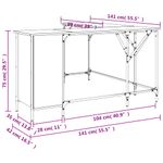 Casa si Gradina - Mobilier - Mese si birouri - Birouri - Birou, stejar maro, 141x141x75 cm, lemn prelucrat - Infinity.ro