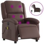 Ingrijire personala si Cosmetice - Sanatate si wellness - Articole wellness - Fotolii de masaj - Fotoliu electric de masaj rabatabil, maro, piele ecologica - Infinity.ro