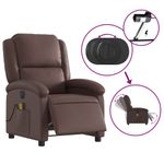 Ingrijire personala si Cosmetice - Sanatate si wellness - Articole wellness - Fotolii de masaj - Fotoliu electric de masaj rabatabil, maro, piele ecologica - Infinity.ro