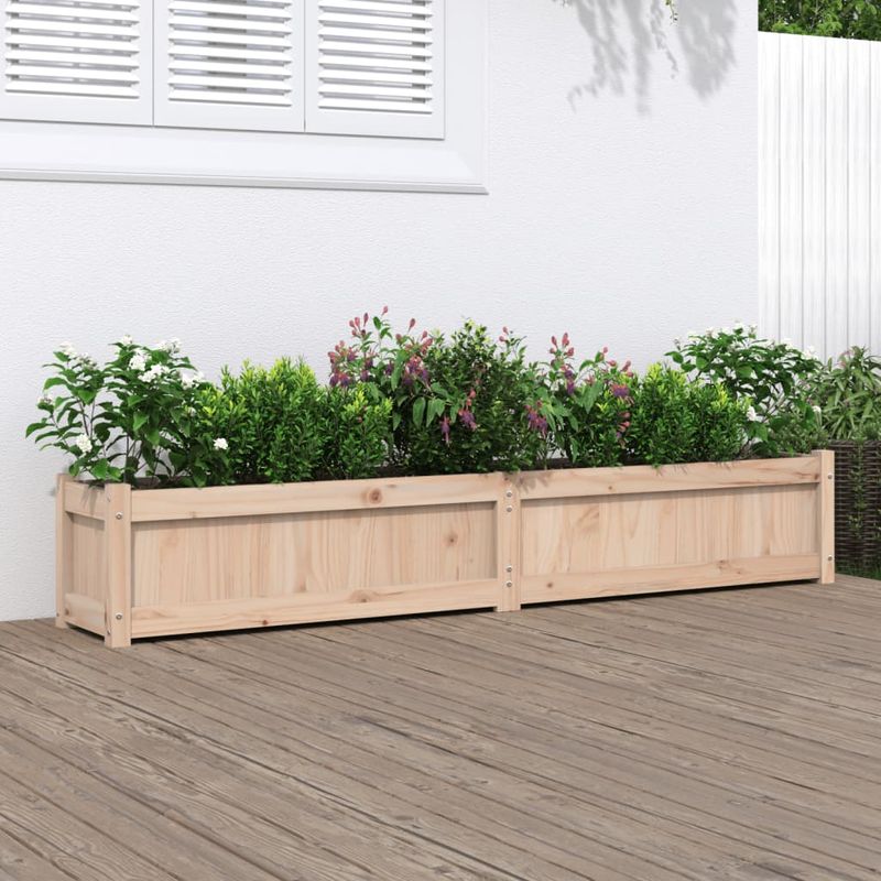 Casa si Gradina - Gradinarit si plante - Plante si ghivece - Ghivece si suporturi - Jardiniera de gradina, 180x31x31 cm, lemn masiv de pin - Infinity.ro