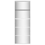 Casa si Gradina - Mobilier - Organizare si depozitare - Organizator incaltaminte - Pantofar cu oglinda 5 niveluri, alb extralucios, 63x17x169,5 cm - Infinity.ro
