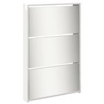 Casa si Gradina - Mobilier - Organizare si depozitare - Organizator incaltaminte - Pantofar cu oglinda 5 niveluri, alb extralucios, 63x17x169,5 cm - Infinity.ro