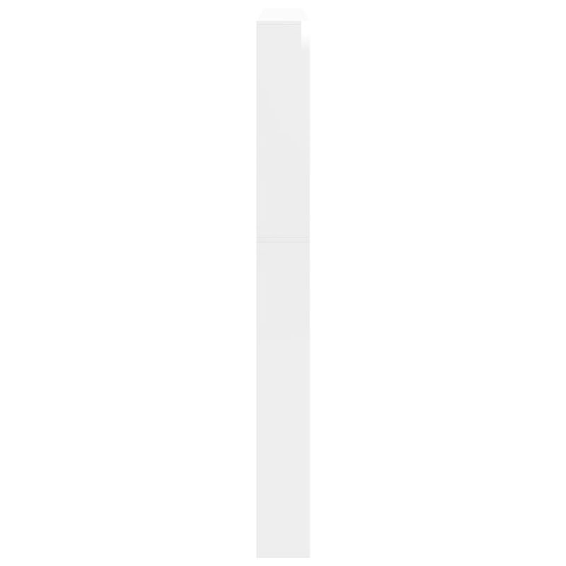 Casa si Gradina - Mobilier - Organizare si depozitare - Organizator incaltaminte - Pantofar cu oglinda 5 niveluri, alb extralucios, 63x17x169,5 cm - Infinity.ro