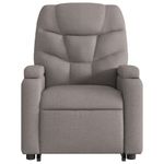 Ingrijire personala si Cosmetice - Sanatate si wellness - Articole wellness - Fotolii de masaj - Fotoliu electric masaj rabatabil cu ridicare, gri taupe, textil - Infinity.ro