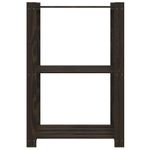 Casa si Gradina - Mobilier - Biblioteci si rafturi - Rafturi - Suport depozitare 3 niveluri, negru, 60x38x90cm, lemn masiv pin - Infinity.ro