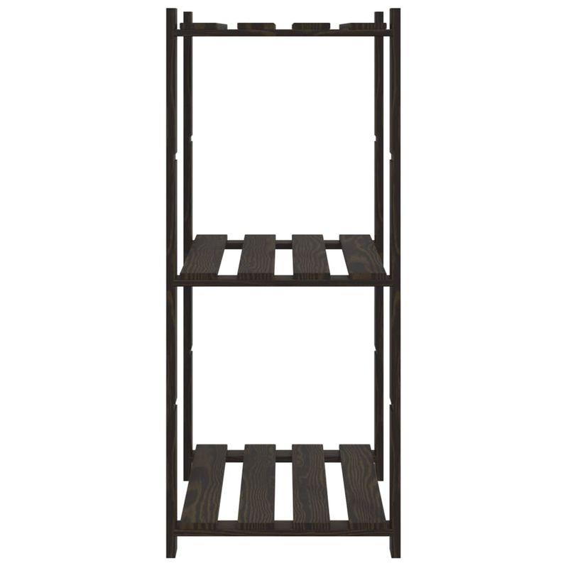Casa si Gradina - Mobilier - Biblioteci si rafturi - Rafturi - Suport depozitare 3 niveluri, negru, 60x38x90cm, lemn masiv pin - Infinity.ro