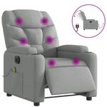 Ingrijire personala si Cosmetice - Sanatate si wellness - Articole wellness - Fotolii de masaj - Fotoliu electric de masaj rabatabil, gri deschis, microfibra - Infinity.ro
