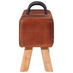 Sport si Outdoor - Accesorii si echipamente sportive - Gimnastica - Banca de gimnastica, maro, 110 cm, piele naturala - Infinity.ro