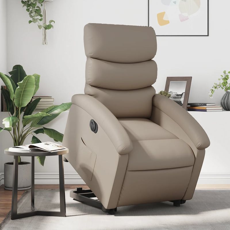 Casa si Gradina - Mobilier - Scaune si fotolii - Fotolii - Fotoliu rabatabil electric cu ridicare, cappuccino - Infinity.ro