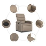 Casa si Gradina - Mobilier - Scaune si fotolii - Fotolii - Fotoliu rabatabil electric cu ridicare, cappuccino - Infinity.ro