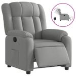 Casa si Gradina - Mobilier - Scaune si fotolii - Fotolii - Fotoliu rabatabil electric, gri deschis, textil - Infinity.ro
