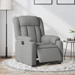 Casa si Gradina - Mobilier - Scaune si fotolii - Fotolii - Fotoliu rabatabil electric, gri deschis, textil - Infinity.ro
