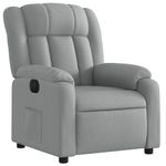 Casa si Gradina - Mobilier - Scaune si fotolii - Fotolii - Fotoliu rabatabil electric, gri deschis, textil - Infinity.ro