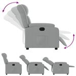 Casa si Gradina - Mobilier - Scaune si fotolii - Fotolii - Fotoliu rabatabil electric, gri deschis, textil - Infinity.ro