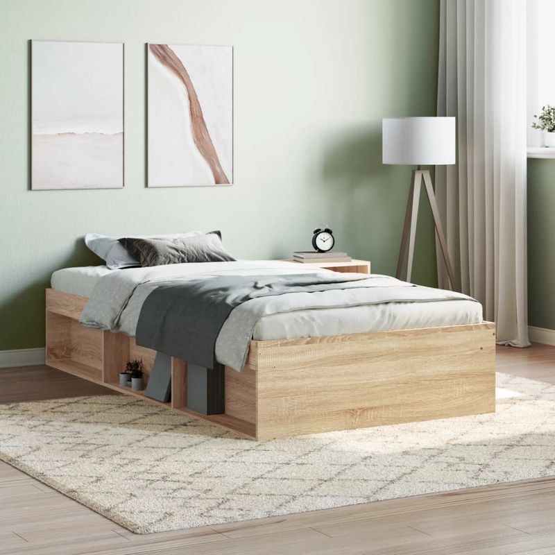 Casa si Gradina - Mobilier - Paturi si accesorii - Paturi - Cadru pat, stejar sonoma, 90x200 cm - Infinity.ro