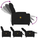 Ingrijire personala si Cosmetice - Sanatate si wellness - Articole wellness - Fotolii de masaj - Fotoliu electric de masaj rabatabil, negru, textil - Infinity.ro