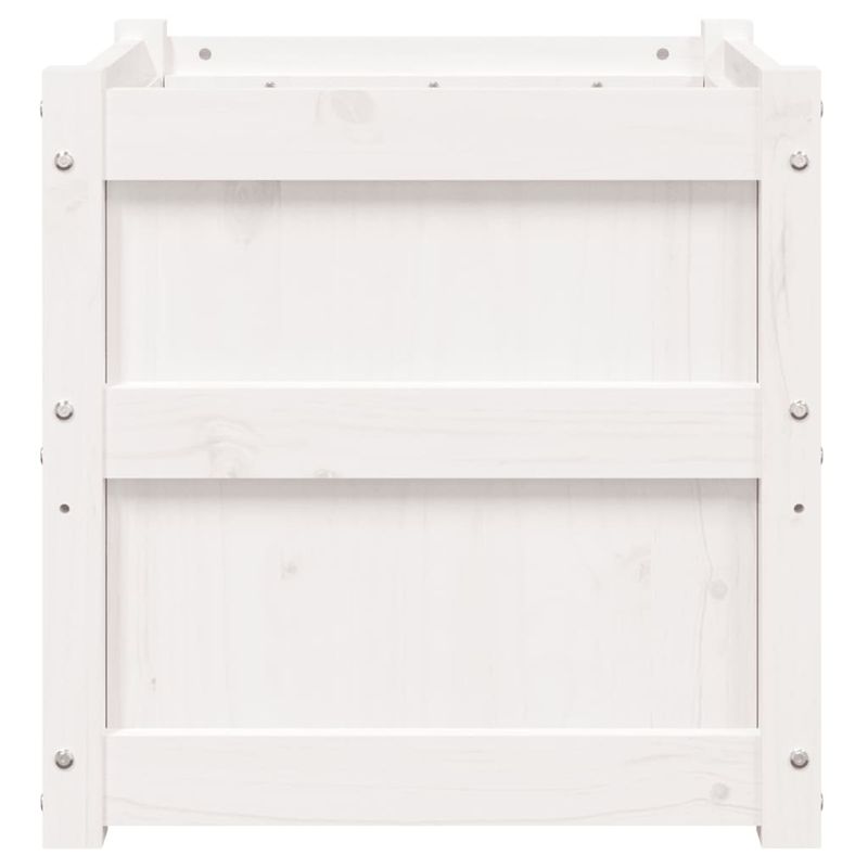 Casa si Gradina - Gradinarit si plante - Plante si ghivece - Ghivece si suporturi - Jardiniere de gradina, 50x50x50 cm, alb lemn masiv de pin - Infinity.ro